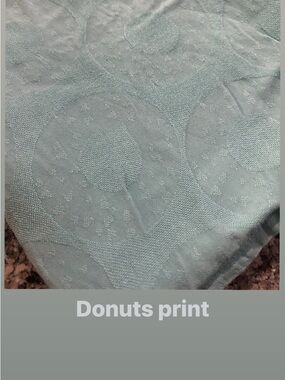 Tula Light Aqua baby blanket with Donut print